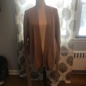 Ann Taylor Loft cotton poly blend belted cardigan